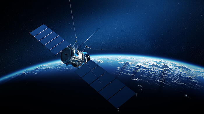 Ilustrasi Satelit di Luar Angkasa